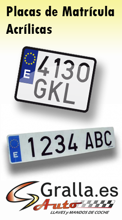 Placas de Matr&iacute;cula Acr&iacute;licas