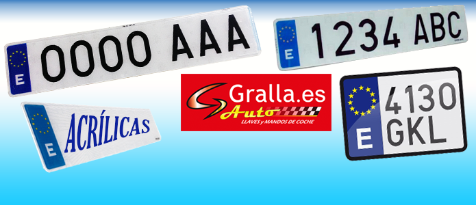 Placas de matr&iacute;cula acr&iacute;licas