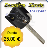 Encastre con espadin mando Skoda