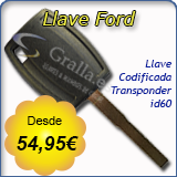 Llave Codificada Ford Fiesta, Focus, Mondeo, Kuga, C-Max, S-Max