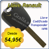 Llave Codificada con Transponder Renault
