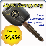 Llave Codificada Ssangyong
