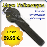 Llave de Pl&aacute;stico Volkswagen