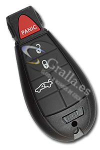 Llave con mando Dodge 4 botones
