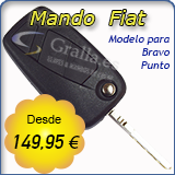 Llave con mando para Fiat Punto y Fiat Bravo
