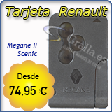 Tarjeta Renault Clio, Megane, Scenic
