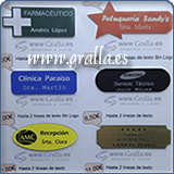 Muestras de Placas con Imperdible