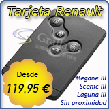 Tarjeta Renault Megane, Scenic y Laguna